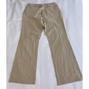 NWT J.Jill Sand Dune Cotton Stretch  Straight Bootcut Pants Jeans Sz 16 a